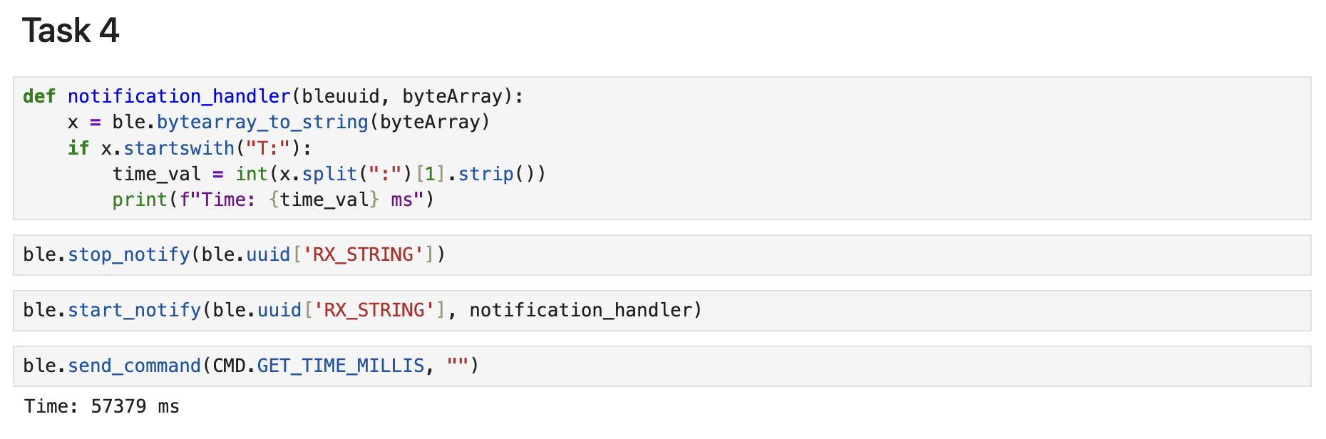 Task 4 Code and Output