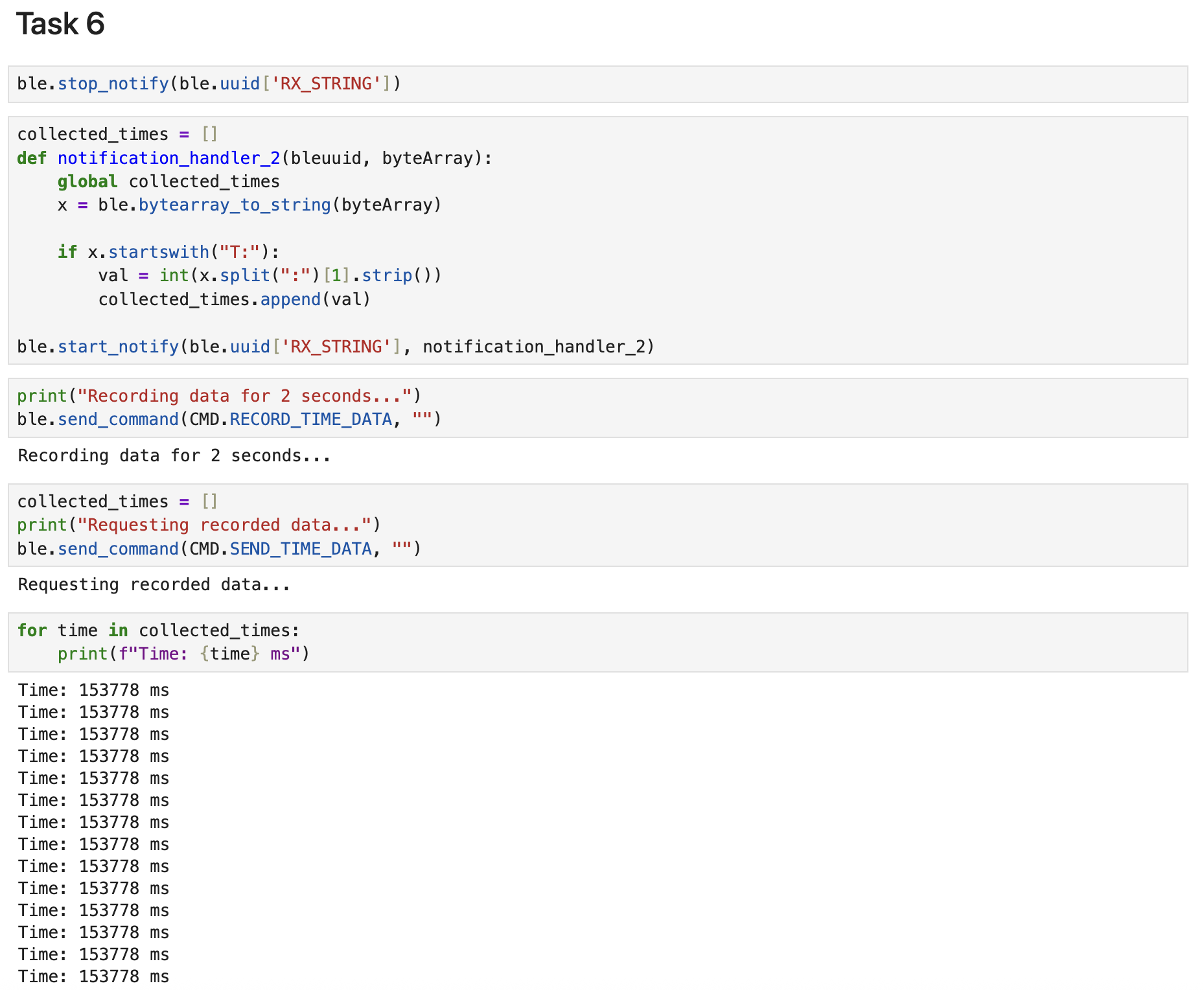 Task 6 Code and Output