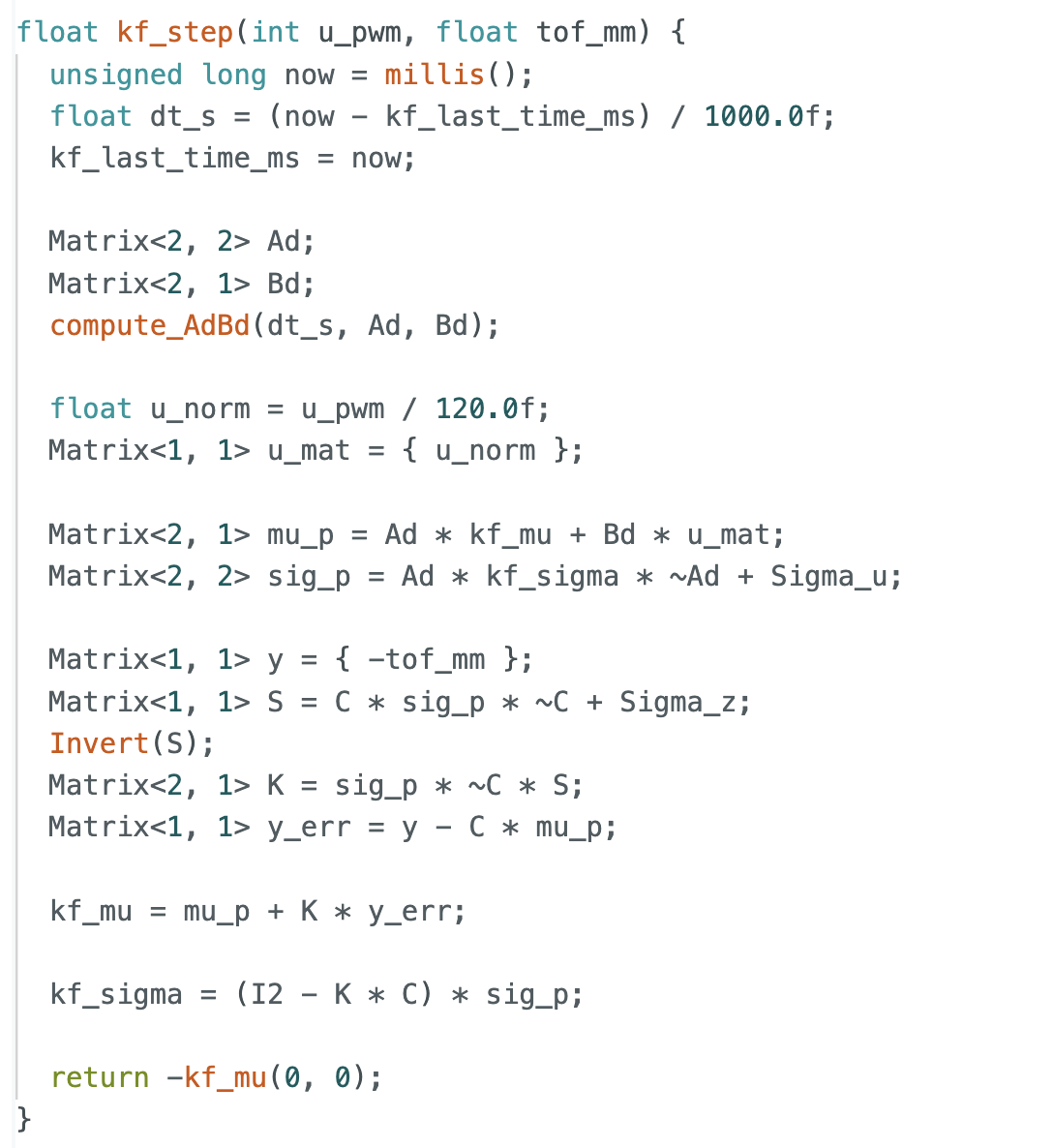 Kalman Filter Arduino Code 3