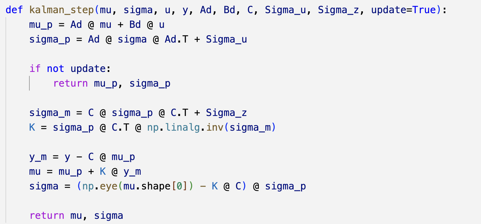 Kalman Filter Results